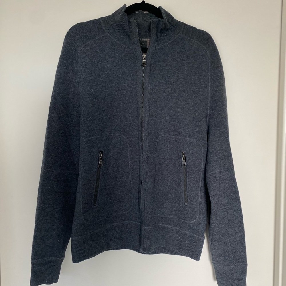 Bloomingdale’s Mens Store Wool Zip Up Sweater